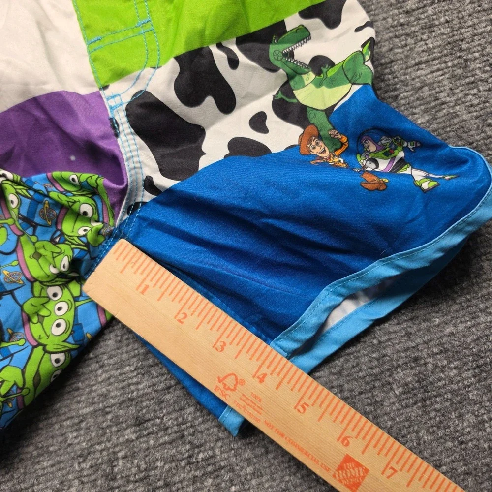 Disney Store Toy Story Swim Trunks Size 4 Boys Colorblock Woody Buzz Rex Aliens